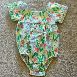 Cat & Jack Floral Kids One Piece - Multicolor